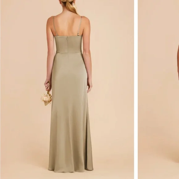 BIRDY GREY Anne Dress Matte Satin Moss Green - Picture 6 of 6